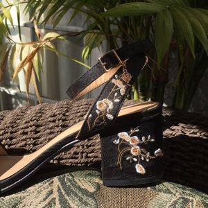 Nanette Lepore Floral Heeled Sandal